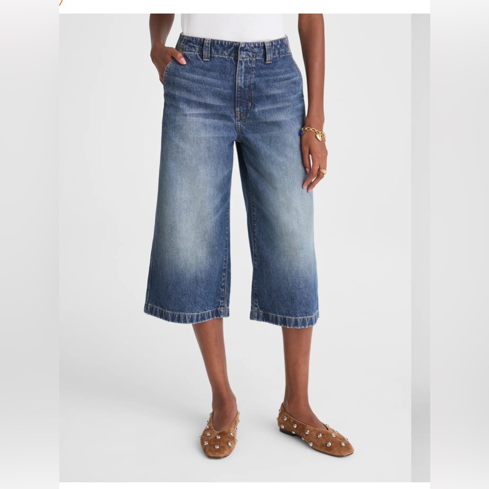 Madewell Classic Blue Denim Culottes - Picture 2 of 5